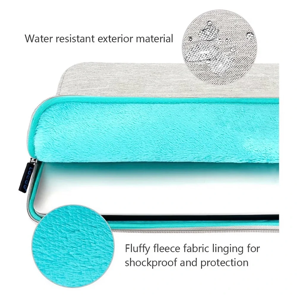 Lacdo 13-13.3 inch Waterproof Gray and Blue Laptop Sleeve